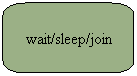 Rounded Rectangular Callout: wait/sleep/join
